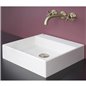 Lavabo rectangulaire en granit blanc albâtre 50x40 cm avec plan - Sofyro Lavabo rectangulaire en granit blanc albâtre 50x40 cm avec plan - Sofyro