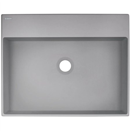 Lavabo rectangulaire en granit gris métallisé 50x40 cm avec plan - Sofyro