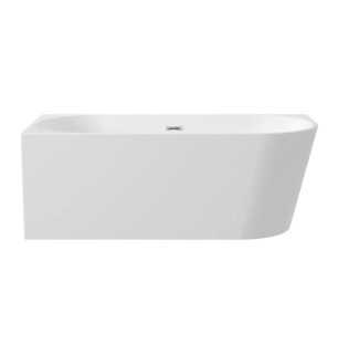 Baignoire acrylique blanche 160 cm avec siphon - Delia
