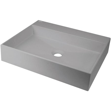 Lavabo rectangulaire en granit gris métallisé 50x40 cm - Sofyro