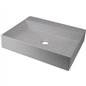 Lavabo rectangulaire en granit gris métallisé 50x40 cm avec plan - Sofyro Lavabo rectangulaire en granit gris métallisé 50x40 cm avec plan - Sofyro