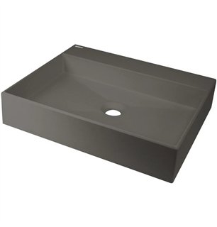 Lavabo rectangulaire en granit anthracite métallique 50x40 cm - Sofyro
