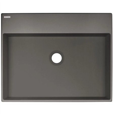 Lavabo rectangulaire en granit anthracite métallisé 50x40 cm avec plan - Sofyro