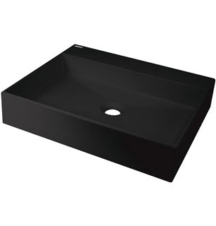 Lavabo rectangulaire en granit noir 50x40 cm avec plan - Sofyro