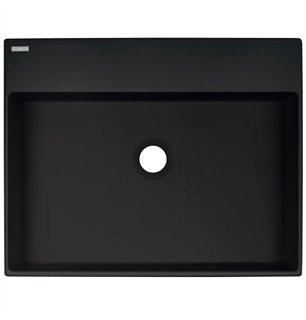 Lavabo rectangulaire en granit noir 50x40 cm avec plan - Sofyro