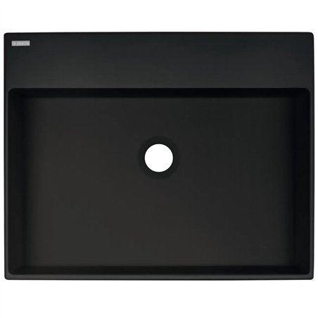Lavabo rectangulaire en granit noir 50x40 cm avec plan - Sofyro