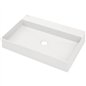 Lavabo rectangulaire en granit blanc albâtre 60x40 cm avec plan - Sofyro Lavabo rectangulaire en granit blanc albâtre 60x40 cm avec plan - Sofyro