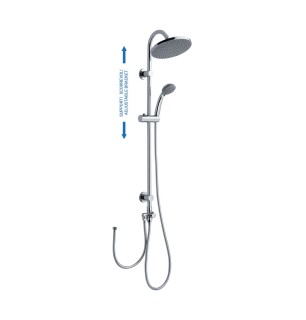 Colonne de douche chromée CL2118 - Sphera avec inverseur Ø22 mm
