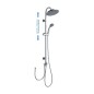 Kit colonne de douche chromée avec inverseur Ø22 mm - CL2118 | Sphera Kit colonne de douche chromée avec inverseur Ø22 mm - CL2118 | Sphera