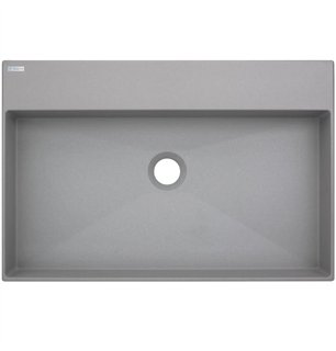 Lavabo rectangulaire en granit gris métallisé 60x40 cm avec plan - Sofyro
