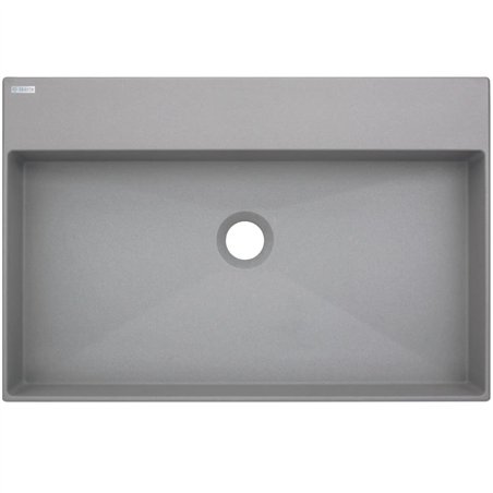 Lavabo rectangulaire en granit gris métallisé 60x40 cm avec plan - Sofyro