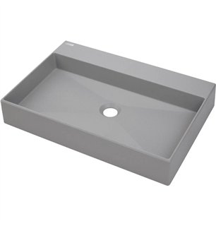 Lavabo rectangulaire en granit gris métallisé 60x40 cm - Sofyro