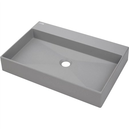 Lavabo rectangulaire en granit gris métallisé 60x40 cm - Sofyro