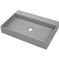 Lavabo rectangulaire en granit gris métallisé 60x40 cm avec plan - Sofyro Lavabo rectangulaire en granit gris métallisé 60x40 cm avec plan - Sofyro