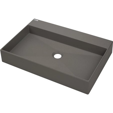 Lavabo rectangulaire en granit anthracite métallisé 60x40 cm - Sofyro