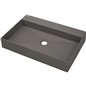 Lavabo rectangulaire en granit anthracite métallisé 60x40 cm avec plan - Sofyro Lavabo rectangulaire en granit anthracite métallisé 60x40 cm avec plan - Sofyro