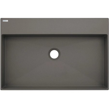 Lavabo rectangulaire en granit anthracite métallisé 60x40 cm avec plan - Sofyro