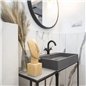 Lavabo rectangulaire en granit anthracite métallisé 60x40 cm avec plan - Sofyro Lavabo rectangulaire en granit anthracite métallisé 60x40 cm avec plan - Sofyro
