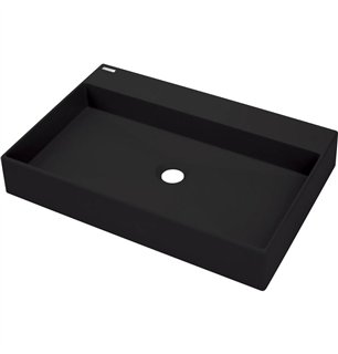 Lavabo rectangulaire en granit noir 60x40 cm avec plan - Sofyro