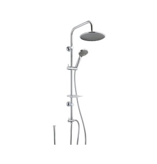 Jacuzzi Easy colonne de douche - Chrome, inverseur 2 voies, pomme de douche Ø20