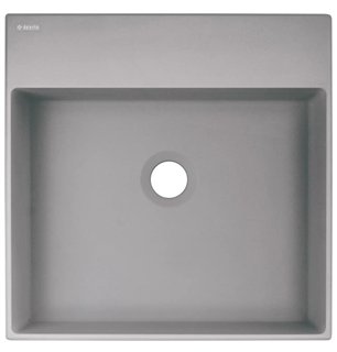 Lavabo carré en granit avec plan de travail 40x40 cm gris métallisé - Sofyro