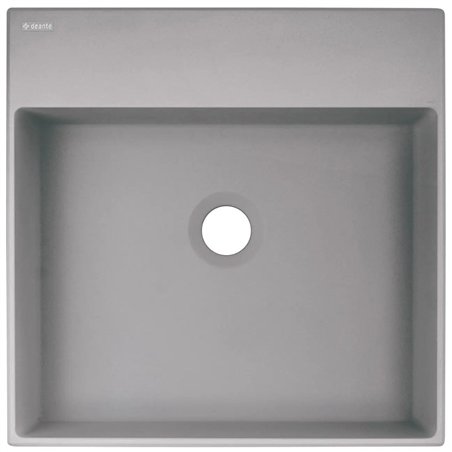 Lavabo carré en granit avec plan de travail 40x40 cm gris métallisé - Sofyro