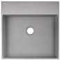 Lavabo carré en granit avec plan de travail 40x40 cm gris métallisé - Sofyro Lavabo carré en granit avec plan de travail 40x40 cm gris métallisé - Sofyro