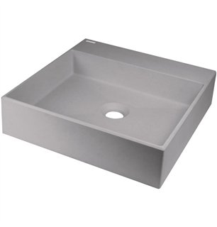 Lavabo carré en granit avec plan de travail 40x40 cm gris métallisé - Sofyro
