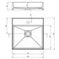 Lavabo carré en granit avec plan de travail 40x40 cm anthracite métallique - Sofyro Lavabo carré en granit avec plan de travail 40x40 cm anthracite métallique - Sofyro