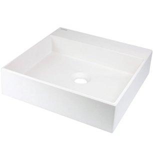 Lavabo carré en granit avec plan de travail 40x40 cm blanc albâtre - Sofyro