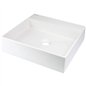 Lavabo carré en granit avec plan de travail 40x40 cm blanc albâtre - Sofyro Lavabo carré en granit avec plan de travail 40x40 cm blanc albâtre - Sofyro