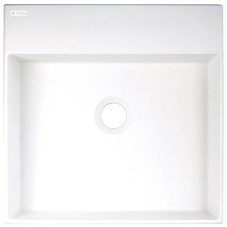 Lavabo carré en granit avec plan de travail 40x40 cm blanc albâtre - Sofyro