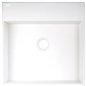 Lavabo carré en granit avec plan de travail 40x40 cm blanc albâtre - Sofyro Lavabo carré en granit avec plan de travail 40x40 cm blanc albâtre - Sofyro