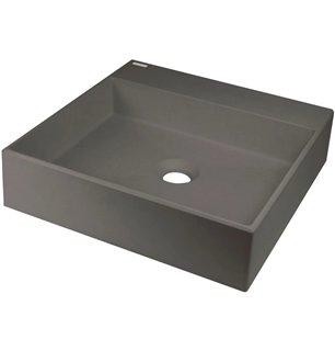 Lavabo carré en granit avec plan de travail 40x40 cm anthracite métallique - Sofyro