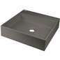 Lavabo carré en granit avec plan de travail 40x40 cm anthracite métallique - Sofyro Lavabo carré en granit avec plan de travail 40x40 cm anthracite métallique - Sofyro