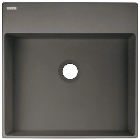 Lavabo carré en granit avec plan de travail 40x40 cm anthracite métallique - Sofyro