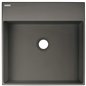 Lavabo carré en granit avec plan de travail 40x40 cm anthracite métallique - Sofyro Lavabo carré en granit avec plan de travail 40x40 cm anthracite métallique - Sofyro