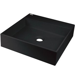 Lavabo carré en granit avec plan de travail 40x40 cm noir - Sofyro