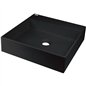 Lavabo carré en granit avec plan de travail 40x40 cm noir - Sofyro Lavabo carré en granit avec plan de travail 40x40 cm noir - Sofyro