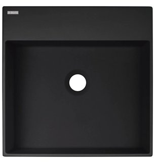 Lavabo carré en granit avec plan de travail 40x40 cm noir - Sofyro