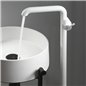Lavabo rond en granit avec plan de travail Ø36 cm blanc albâtre - Delia Lavabo rond en granit avec plan de travail Ø36 cm blanc albâtre - Delia