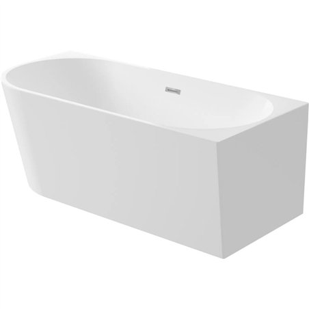 Baignoire acrylique 160 cm droite avec siphon click-clack - Delia