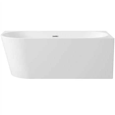 Baignoire acrylique 160 cm droite avec siphon click-clack - Delia