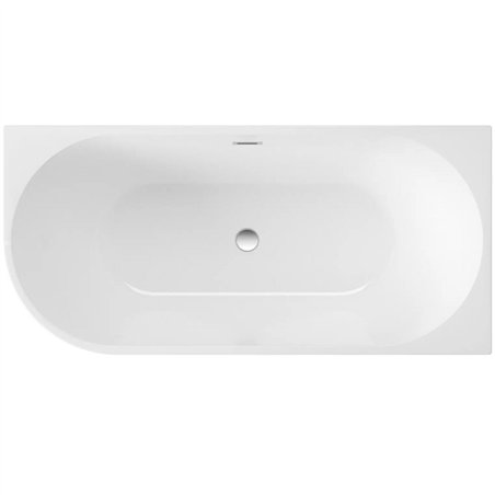 Baignoire acrylique 140 cm droite avec siphon click-clack - Delia