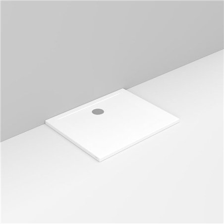 Receveur de douche en céramique 90x70xH4 cm avec écoulement côté mur - Squash | Ceramica Dolomite