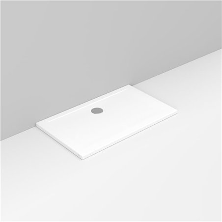 Receveur de douche rectangulaire Squash drainage côté mur - Dim : h 4 120x80 cm