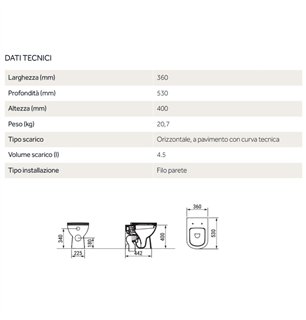 Paire de sanitaires en céramique encastrés - WC + Bidet - Gemma 2 | Ceramica Dolomite