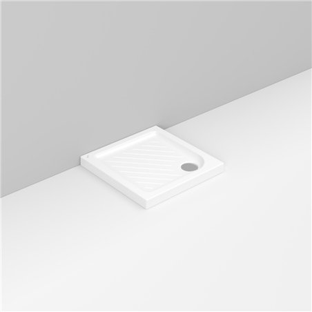 Receveur de douche carré 72x72 cm écoulement latéral - Gemma 2 | Ceramica Dolomite