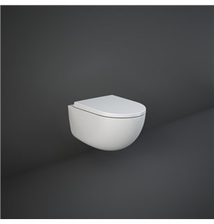 WC suspendu en céramique blanc mat 52x38 cm - Série Des | Rak Ceramics