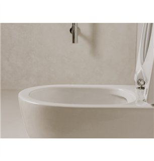WC monobloc en céramique blanche sans rebord 36x53 cm - Ona | Roca